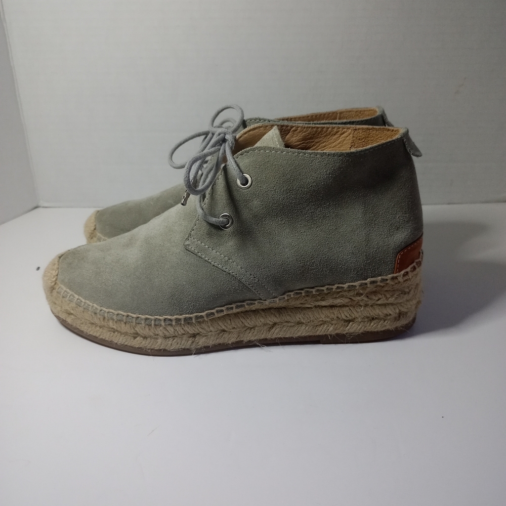 Rag & Bone women suede espadrilles wedges size 5 - Picture 3 of 6
